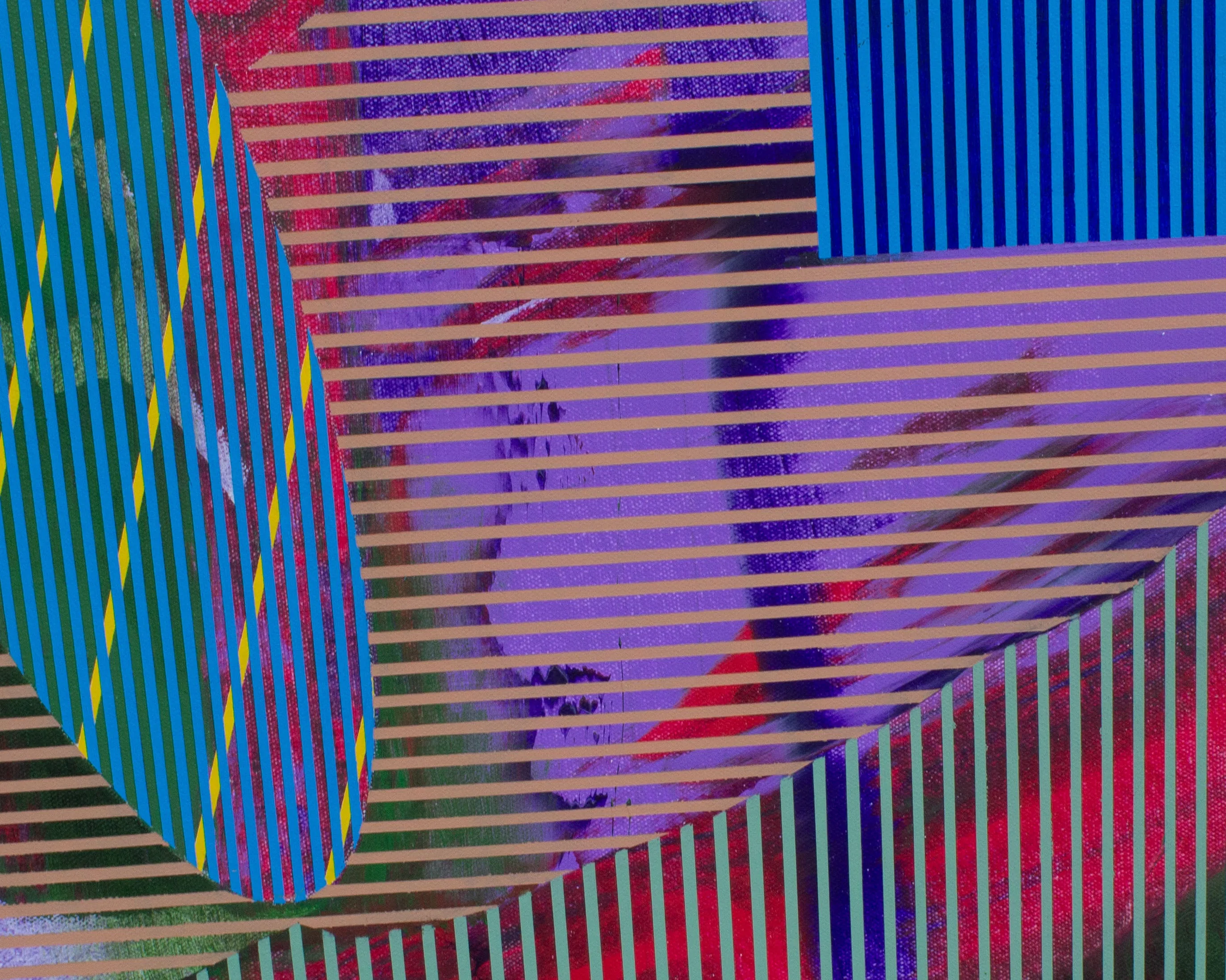 James Massena March Signed Acrylic on Canvas Abstract Painting