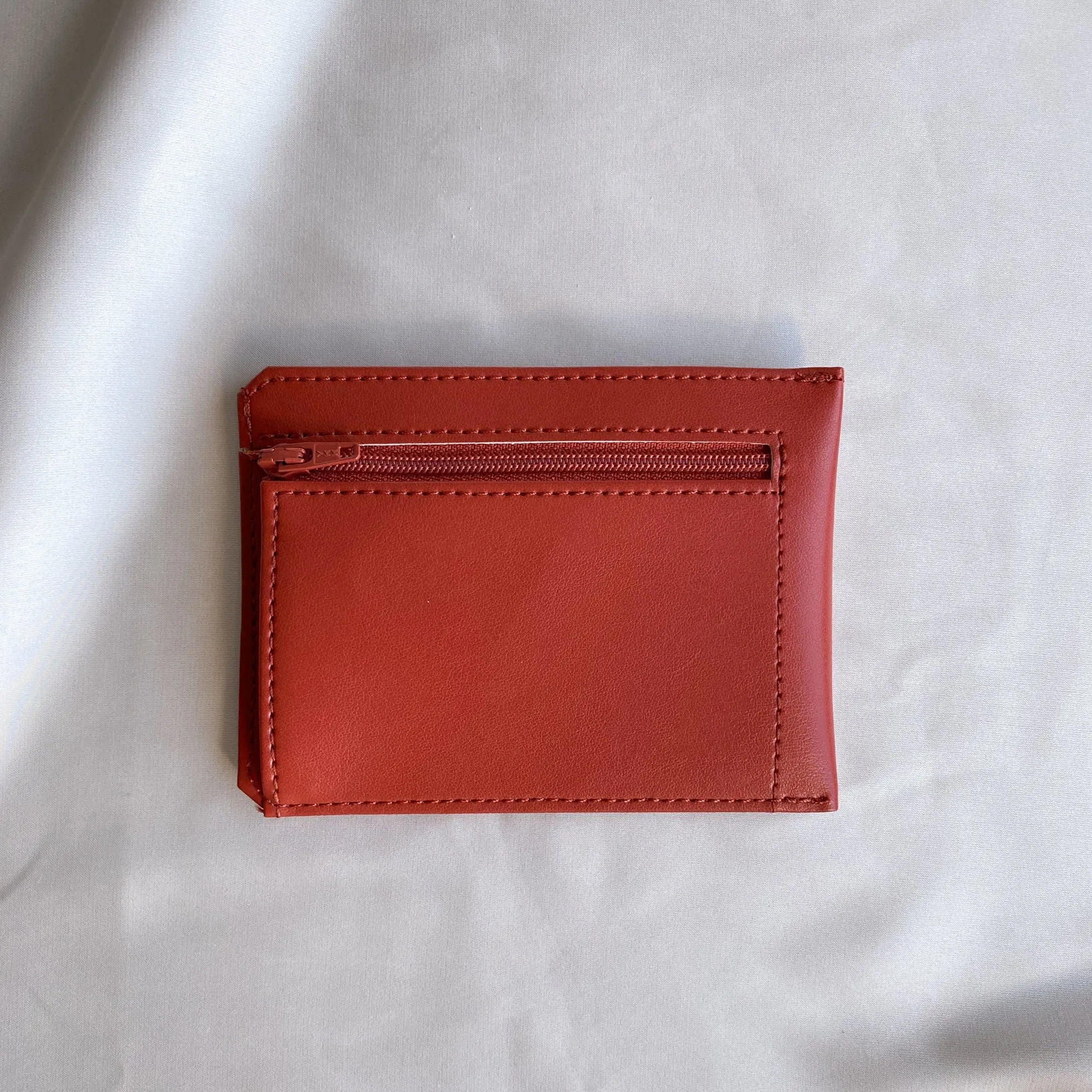 Jasmin Vegan Apple Leather Compact Wallet | Terracotta