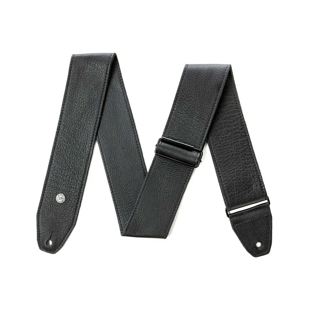 Jim Dunlop BMF15BK 2.5 Inch Tri-Glide Black Leather Guitar Strap