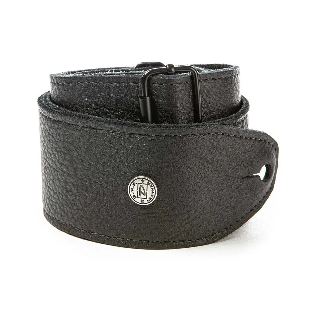 Jim Dunlop BMF15BK 2.5 Inch Tri-Glide Black Leather Guitar Strap