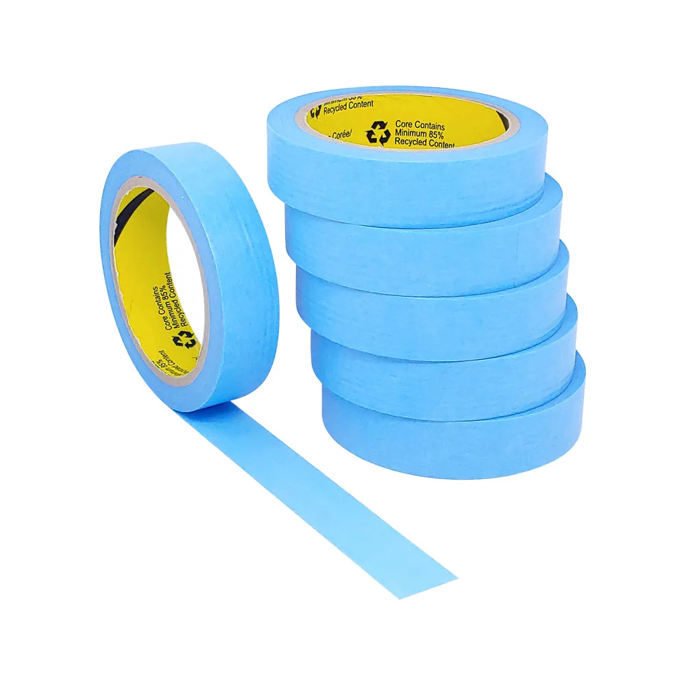 JMIBASIC Masking Tape Washi Paper - 1 Inch (24mm) x Multi Pack, Blue Painters Tape for Delicate Surfaces