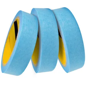 JMIBASIC Masking Tape Washi Paper - 1 Inch (24mm) x Multi Pack, Blue Painters Tape for Delicate Surfaces
