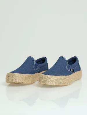 Joslyn Platform Slip On - Denim