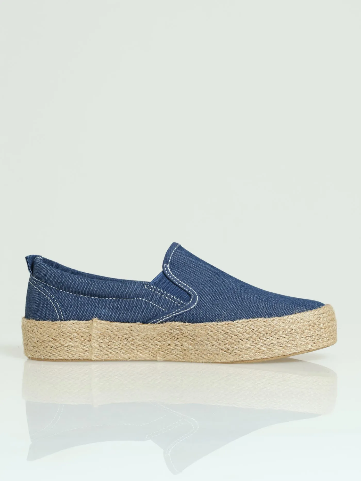 Joslyn Platform Slip On - Denim