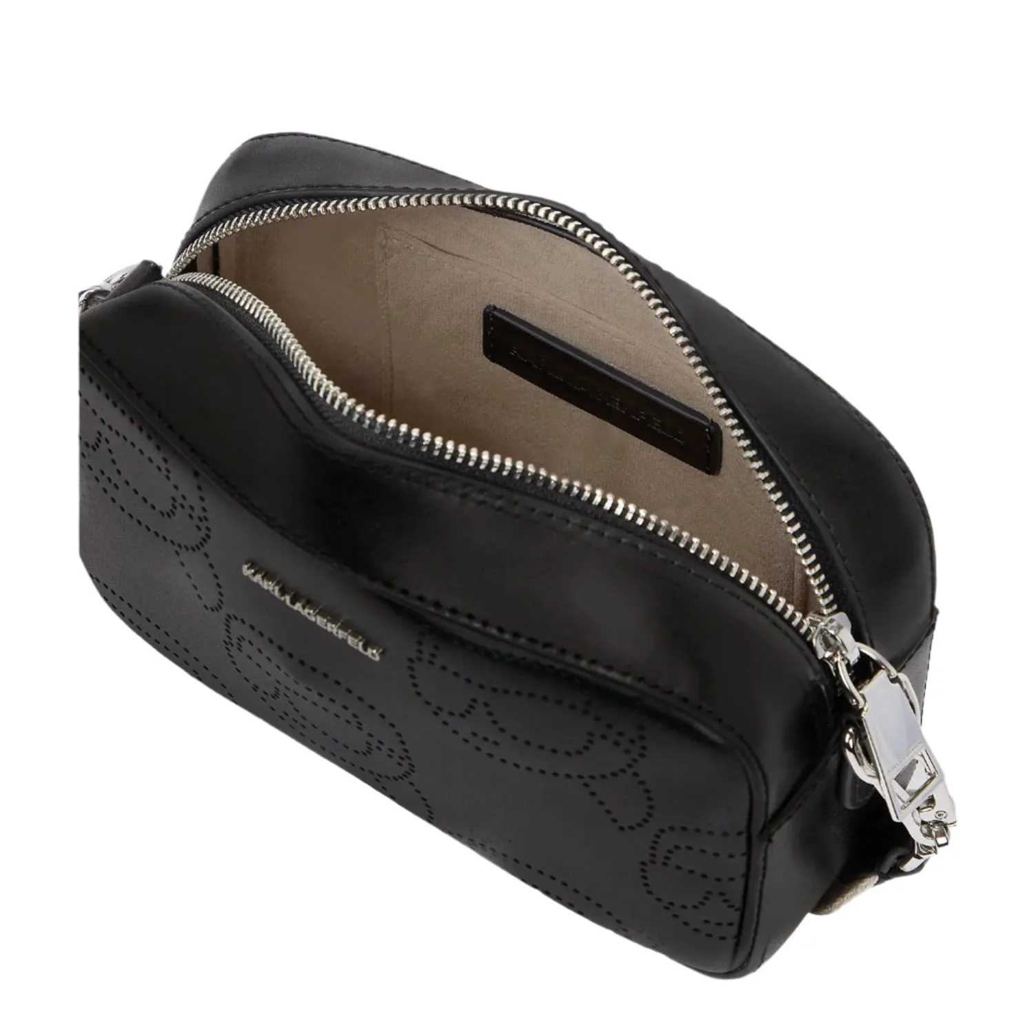 KARL LAGERFELD K/PERFORATED BLACK BAG