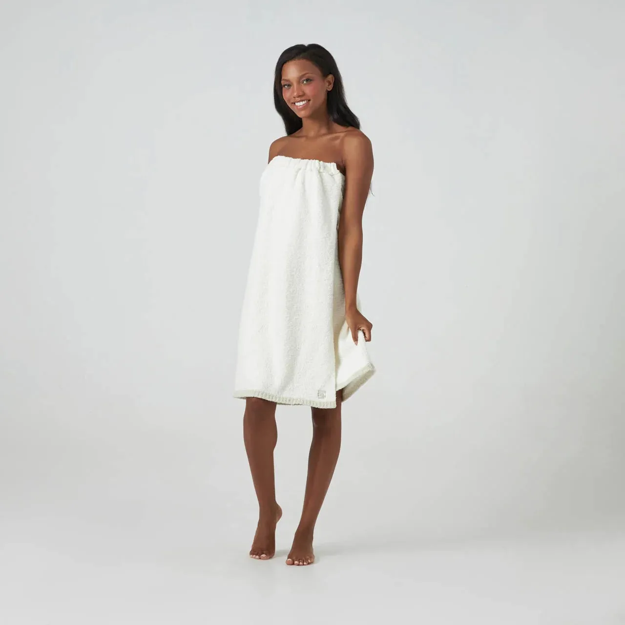 Kashwere Creme With Malt Trim Spa Wrap