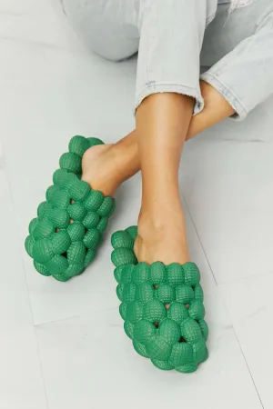 Laid Back Bubble Slides in Green – Fresh Color, Comfort