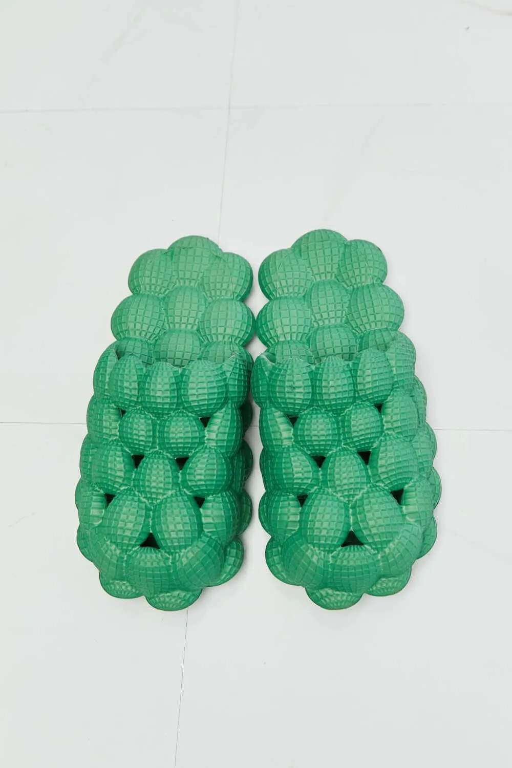 Laid Back Bubble Slides in Green – Fresh Color, Comfort