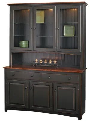 Lancaster - Amish Shaker Style China Hutch - 60"  (SHIPS OUT IN 4-8 Weeks)