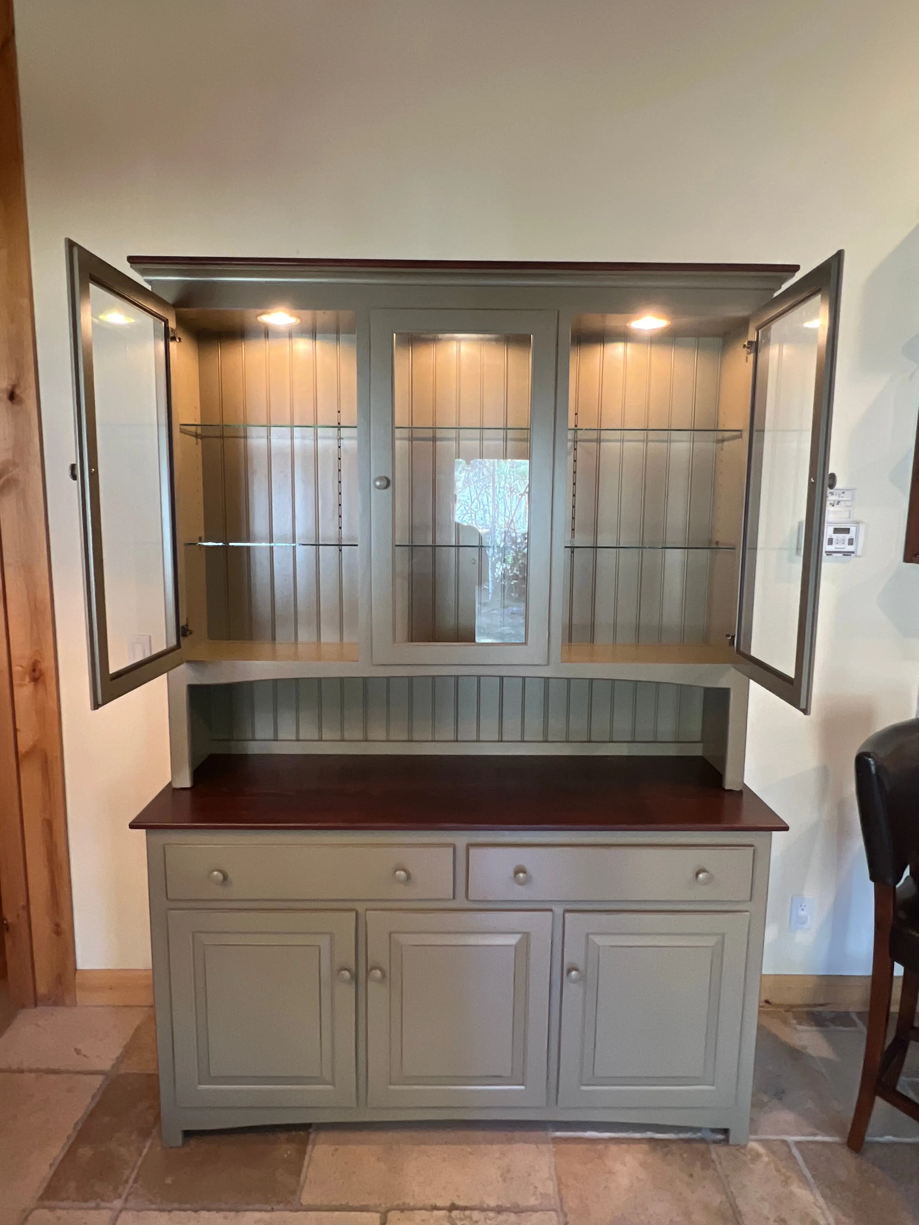 Lancaster - Amish Shaker Style China Hutch - 60"  (SHIPS OUT IN 4-8 Weeks)