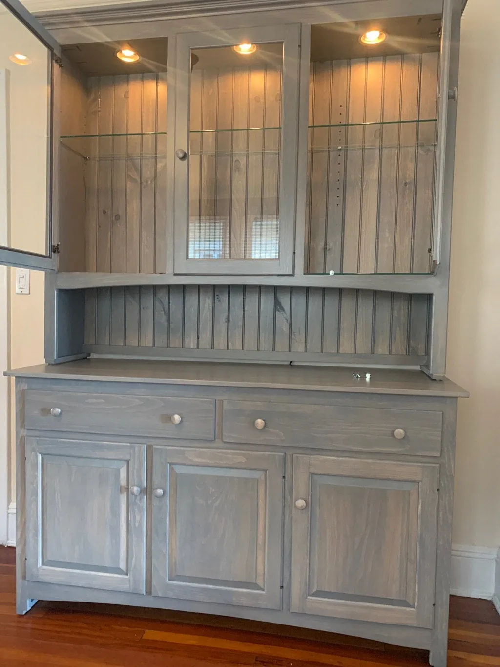 Lancaster - Amish Shaker Style China Hutch - 60"  (SHIPS OUT IN 4-8 Weeks)