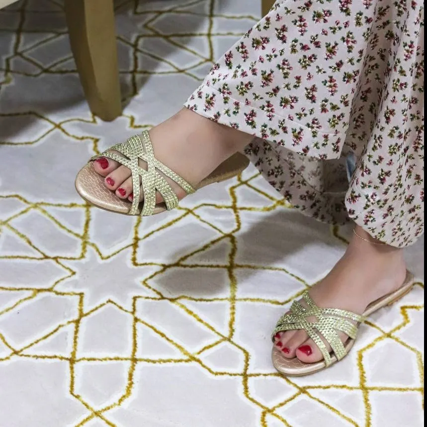 Layal Flats S87F - Light Gold
