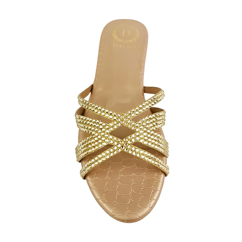 Layal Flats S87F - Light Gold