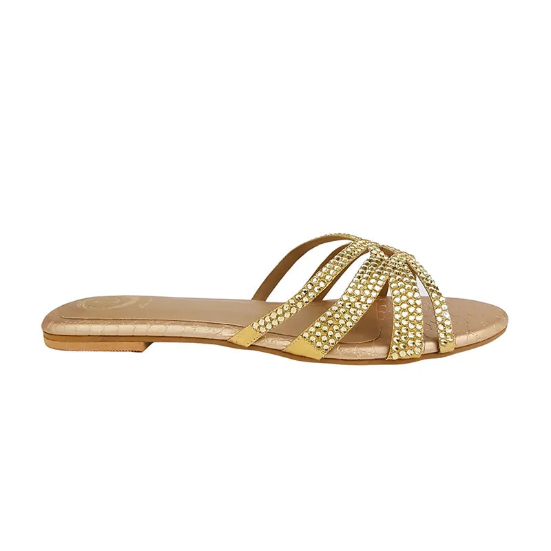 Layal Flats S87F - Light Gold