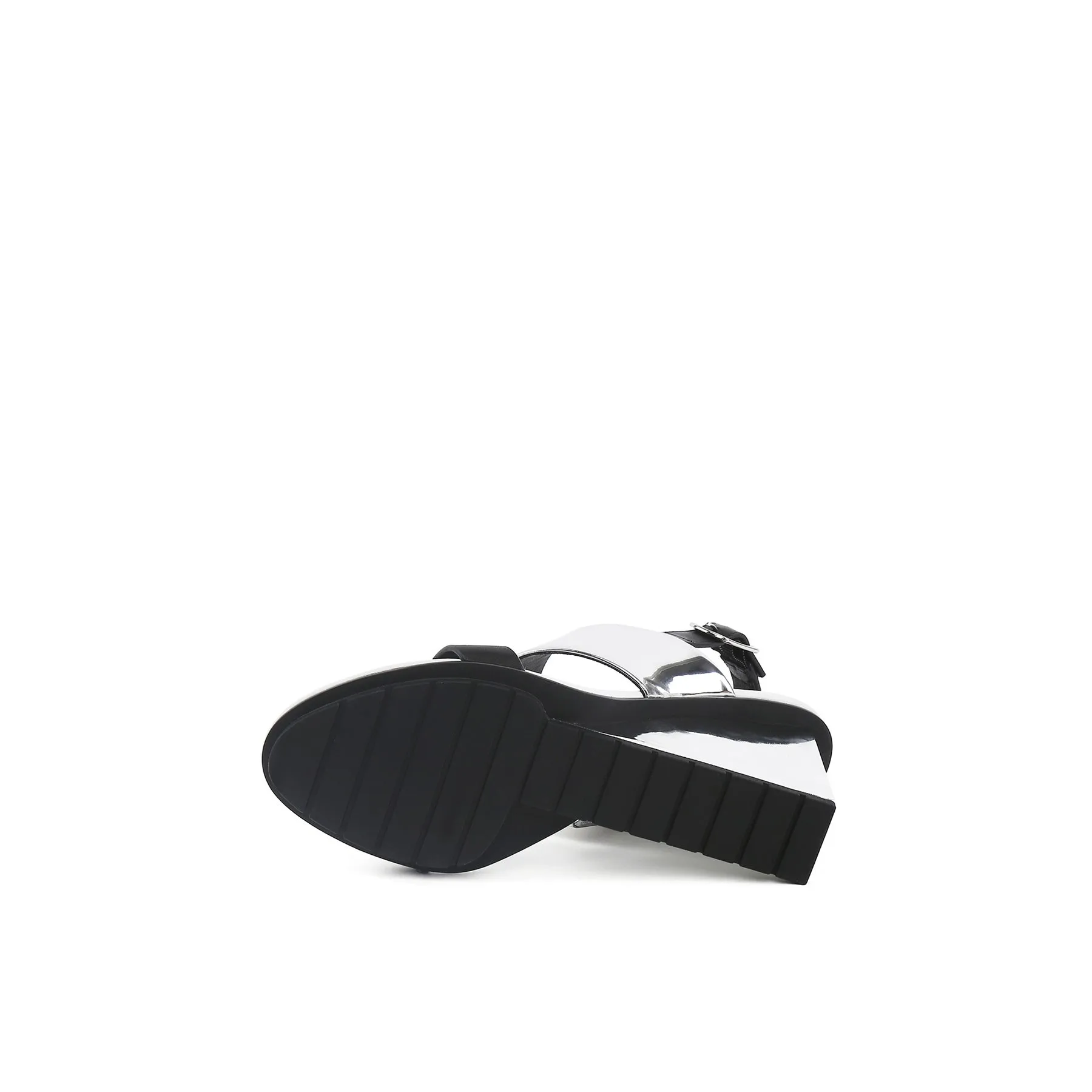 Leather Slingback Wedge Sandal - White