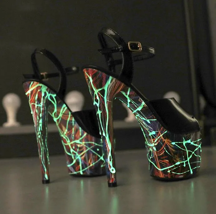 Leather Stiletto High Heels Sandals Wom