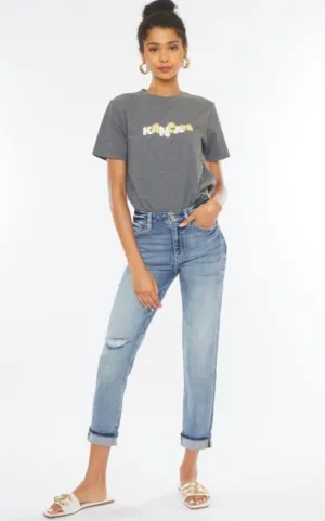 Light Wash MOM Jean from Kancan