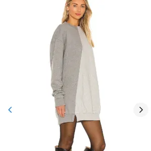 Lovers   Friends Oversized Gray Two Tone Colorblock Sweatshirt Dress Tunic