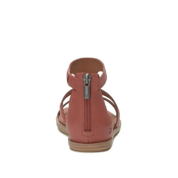 Lucky Brand Women’s Nayda Ankle Strap Leather Sandal Cognac size 8 New