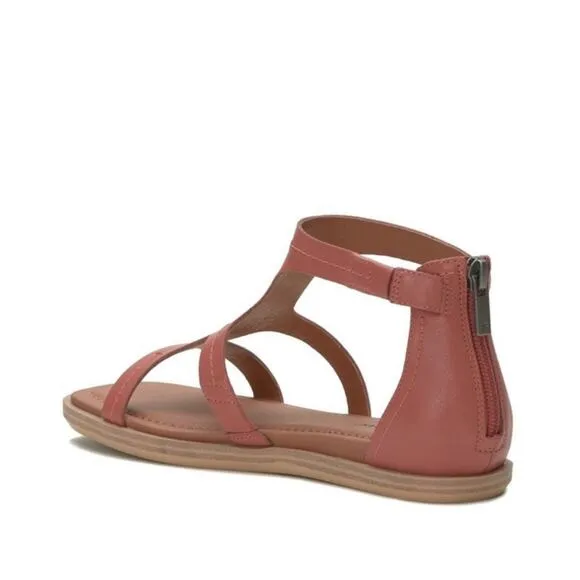 Lucky Brand Women’s Nayda Ankle Strap Leather Sandal Cognac size 8 New