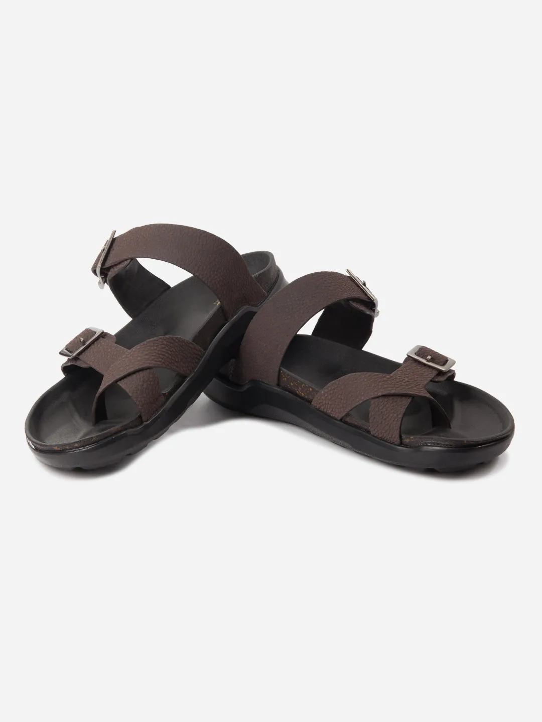 Men's Brown Strap Sandals (ID4270)