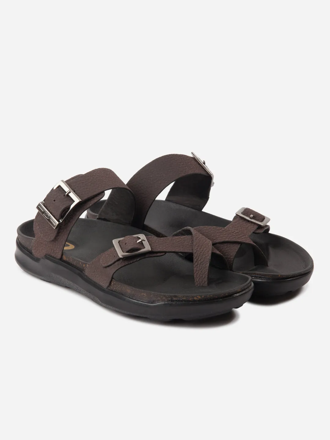 Men's Brown Strap Sandals (ID4270)