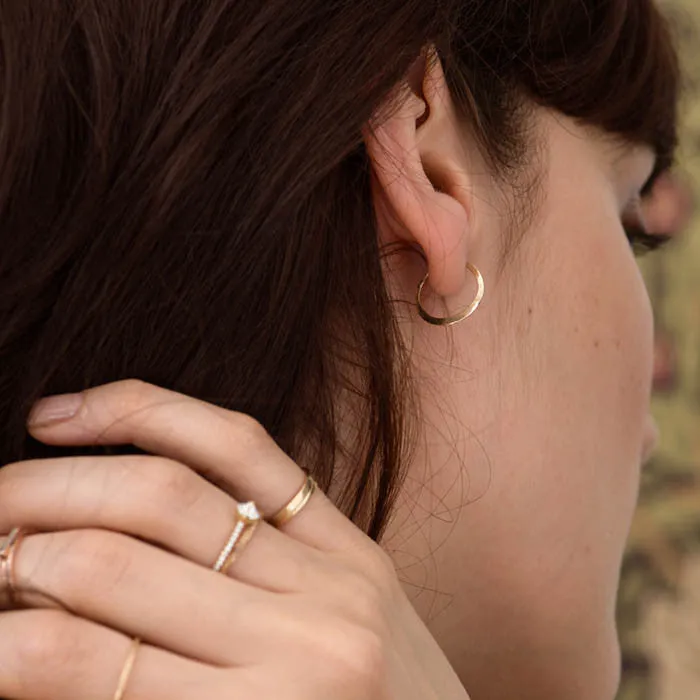 mini hammered hoops