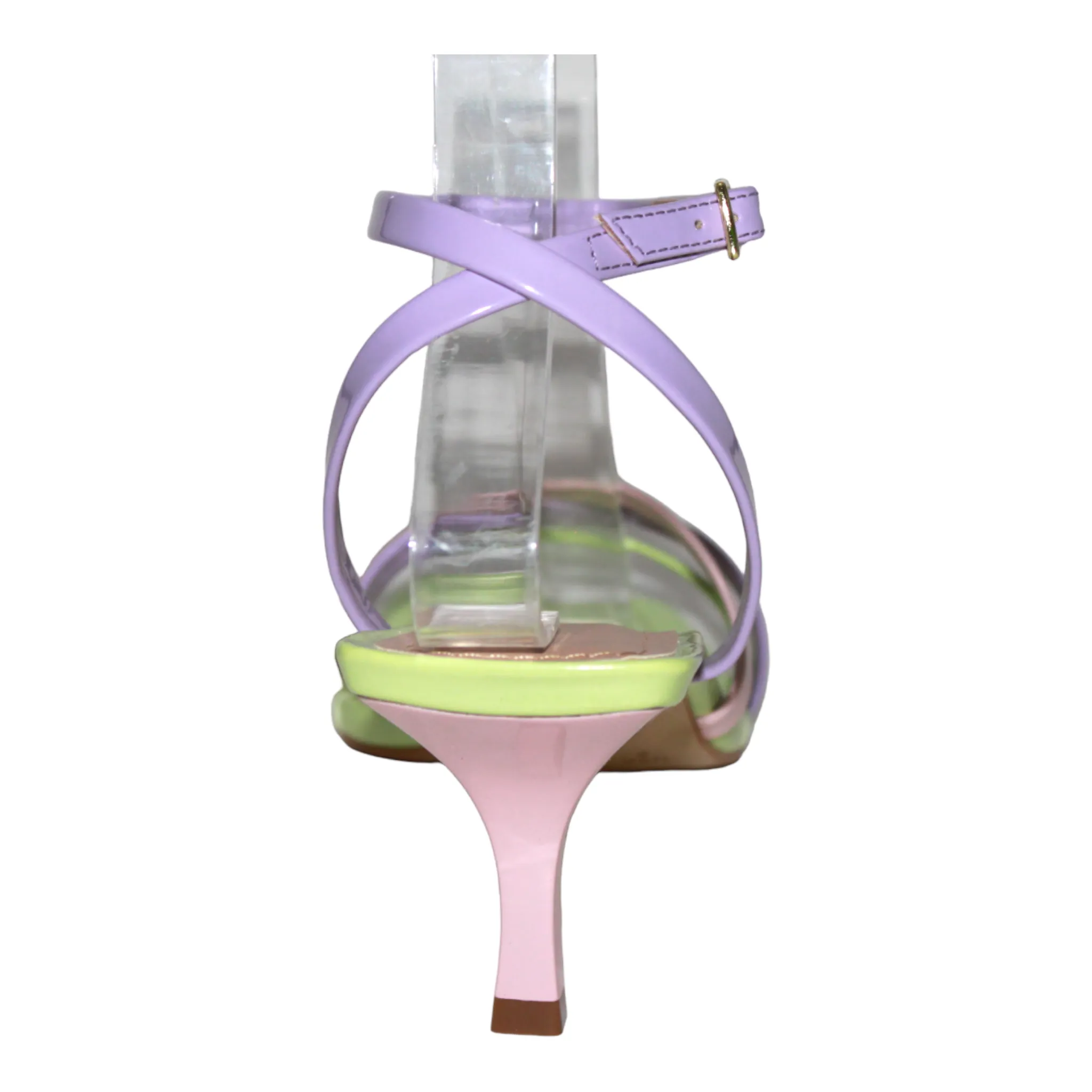 Multicolored Kitten Heel Sandal