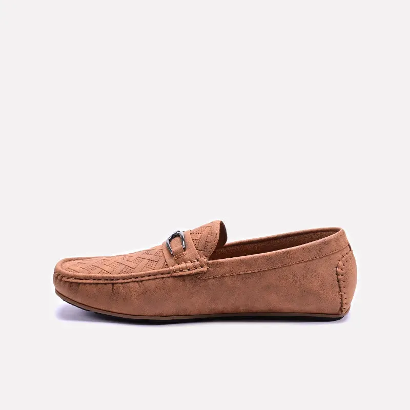 Mustard Perforated Horsebit Loafers 0130941