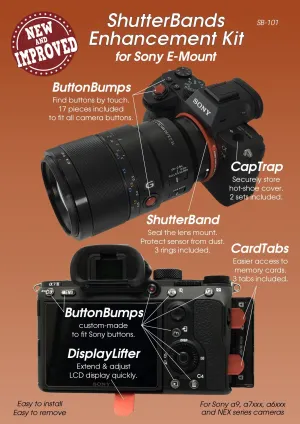 New and Improved ShutterBands Enhancement Kit for Sony E-Mount  (SB-101)