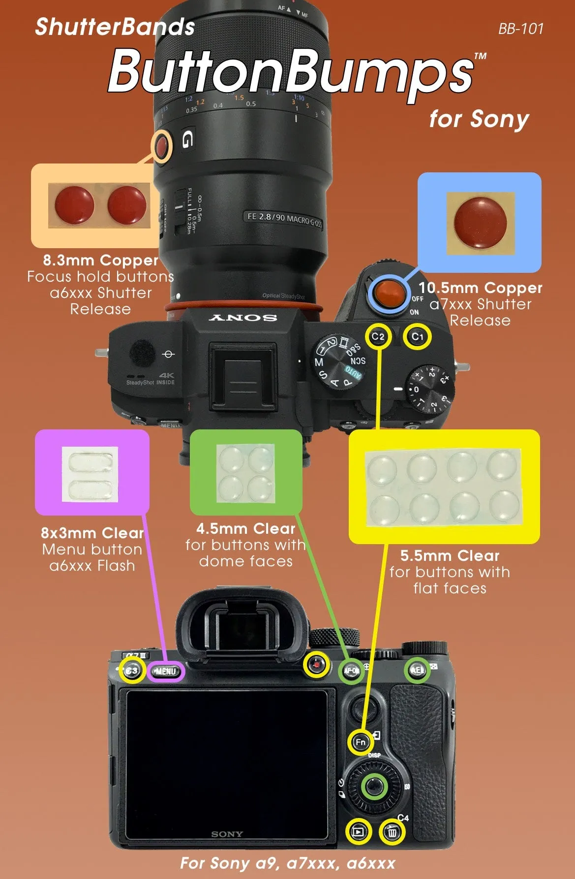 New and Improved ShutterBands Enhancement Kit for Sony E-Mount  (SB-101)