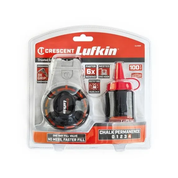 NEW!! Lufkin Professional Aluminum Chalk & Reel 30m with Red Chalk (APEX)
