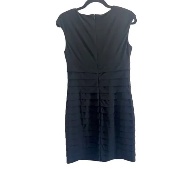 NWT Ralph Lauren Size 6 MRSP $130 Black Bodycon Dress Stretch