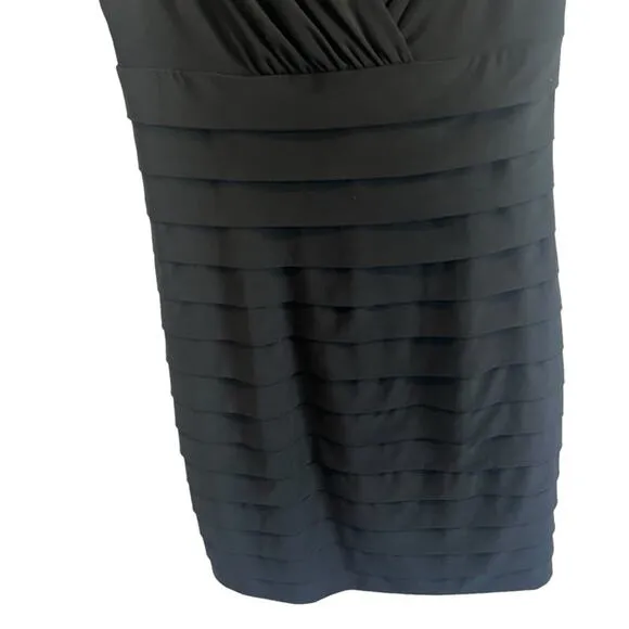 NWT Ralph Lauren Size 6 MRSP $130 Black Bodycon Dress Stretch