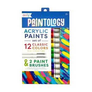 Ooly Paintology Acrylic Paint Set - Classic Colors - Set of 12