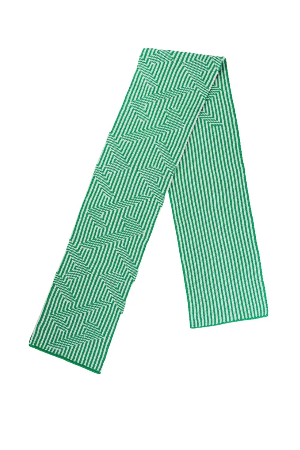 Optical Stripe Big Knit Scarf