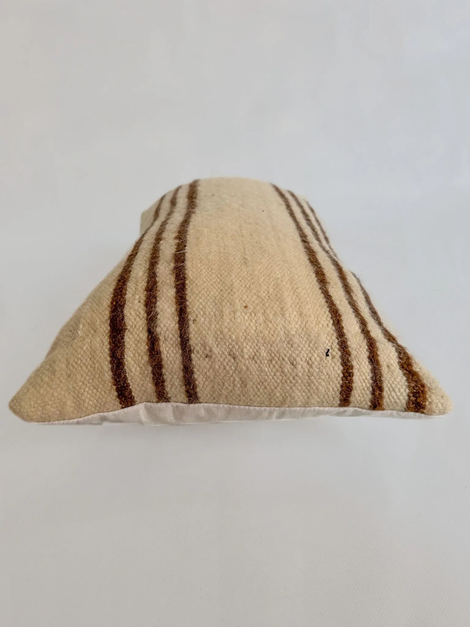 Ouaouzguiti Association's Multi-Striped Hanbel Pillow - Brown hi
