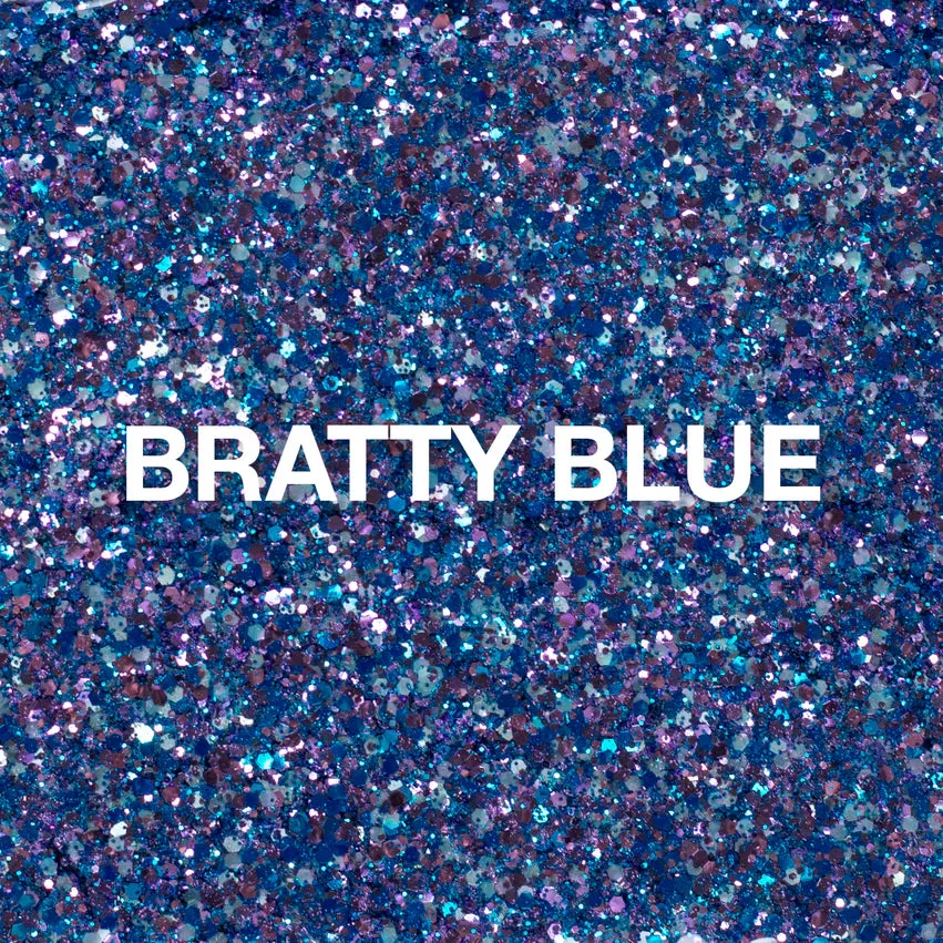 P  Bratty Blue Glitter Gel Polish