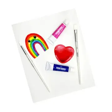 Paintology Acrylic Paints   2 Brushes - Classic Colors
