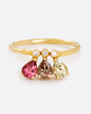Pear Crown Ring