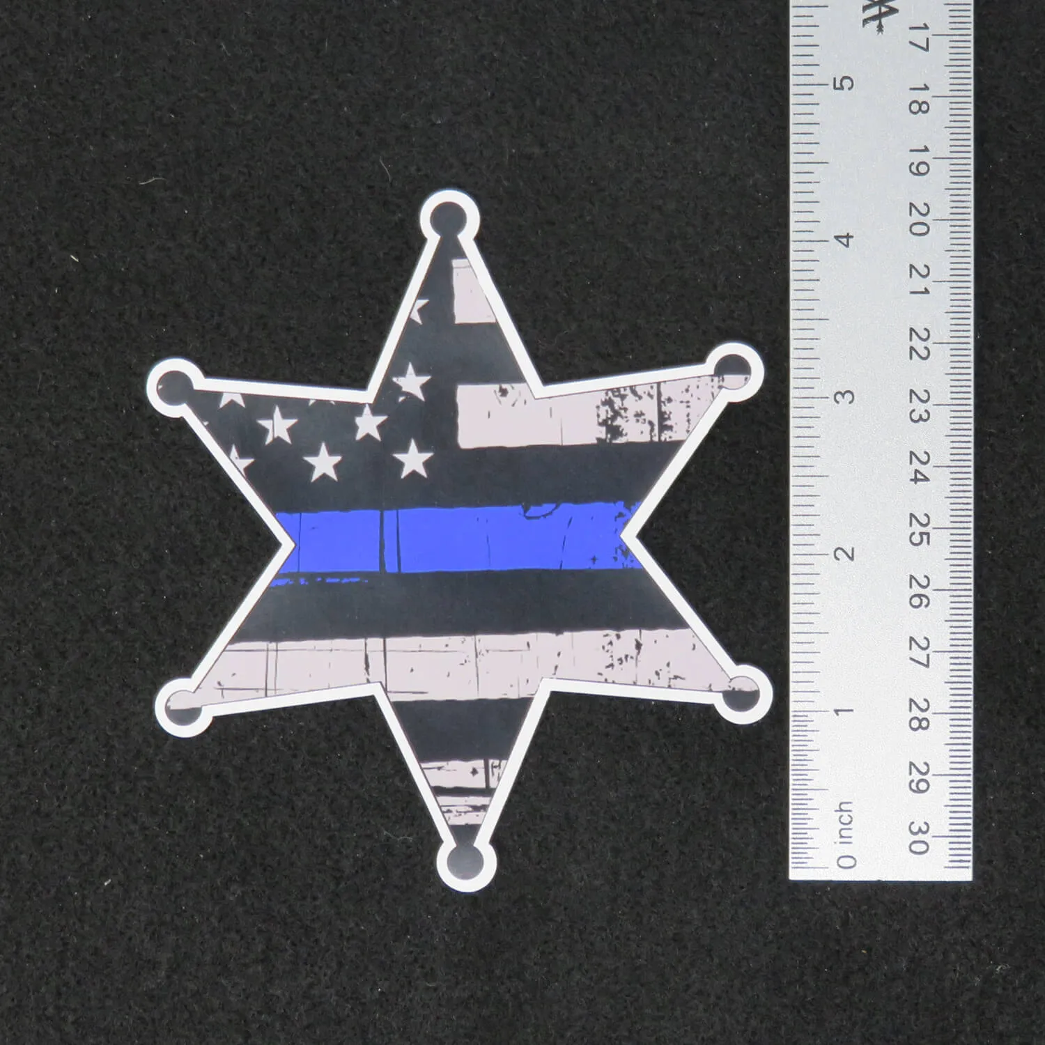 Police Sheriffs Badge Thin Blue Line Magnet