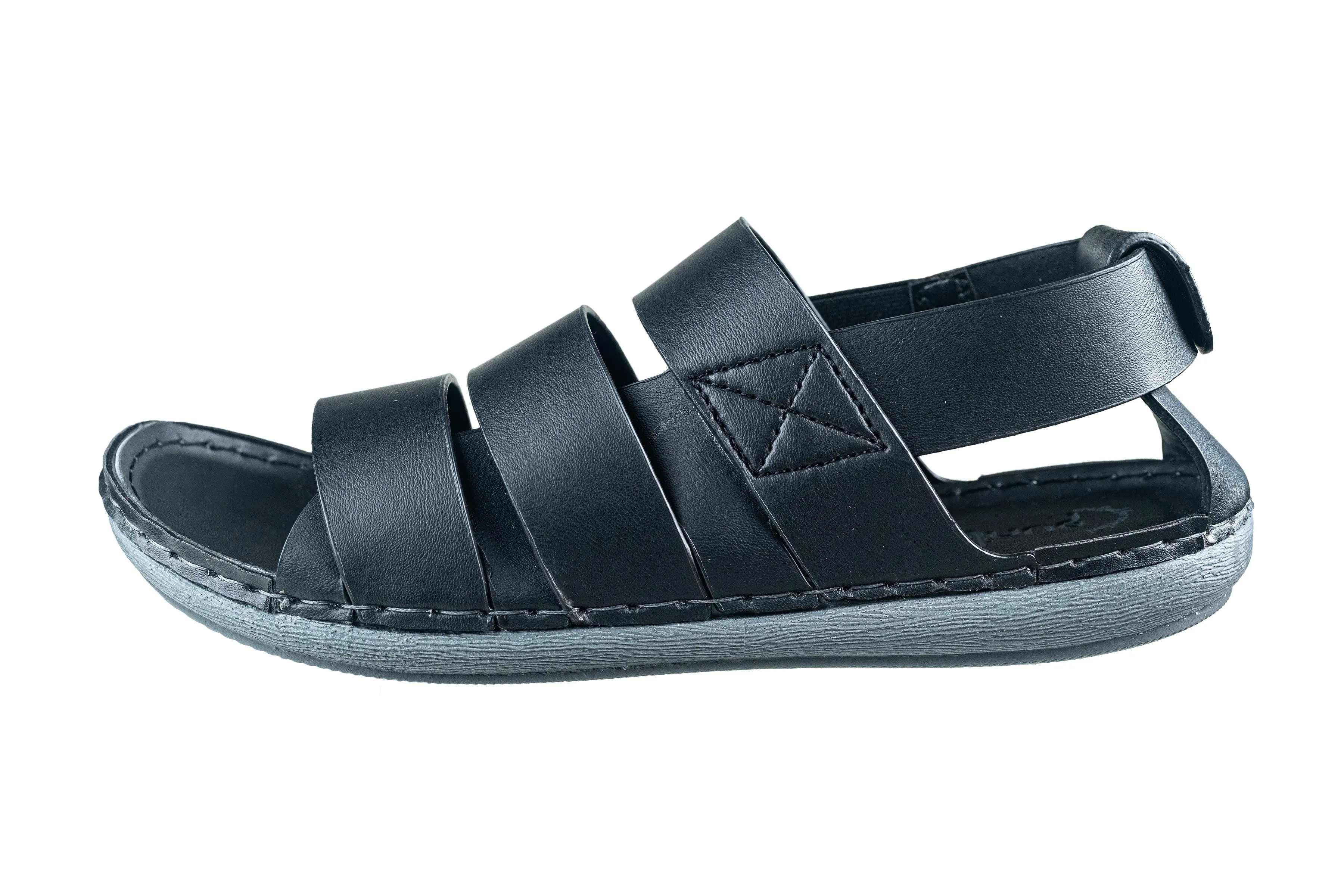 Puntooblu Gents Black Sandal PU