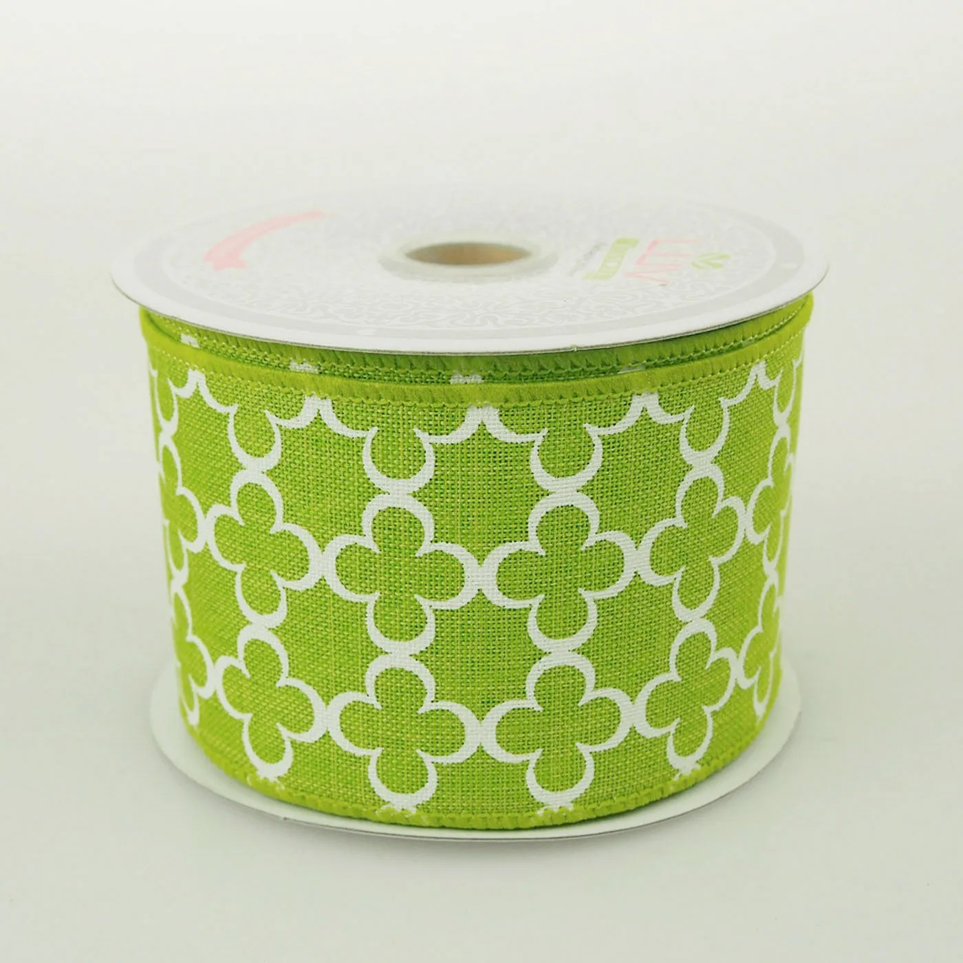 Quatrefoil Spade Canvas Ribbon, 2-1/2-Inch, 10 Yards