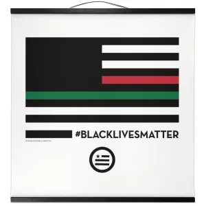 "A Thin Red, Black and Green Line" Hanging Canvas Print