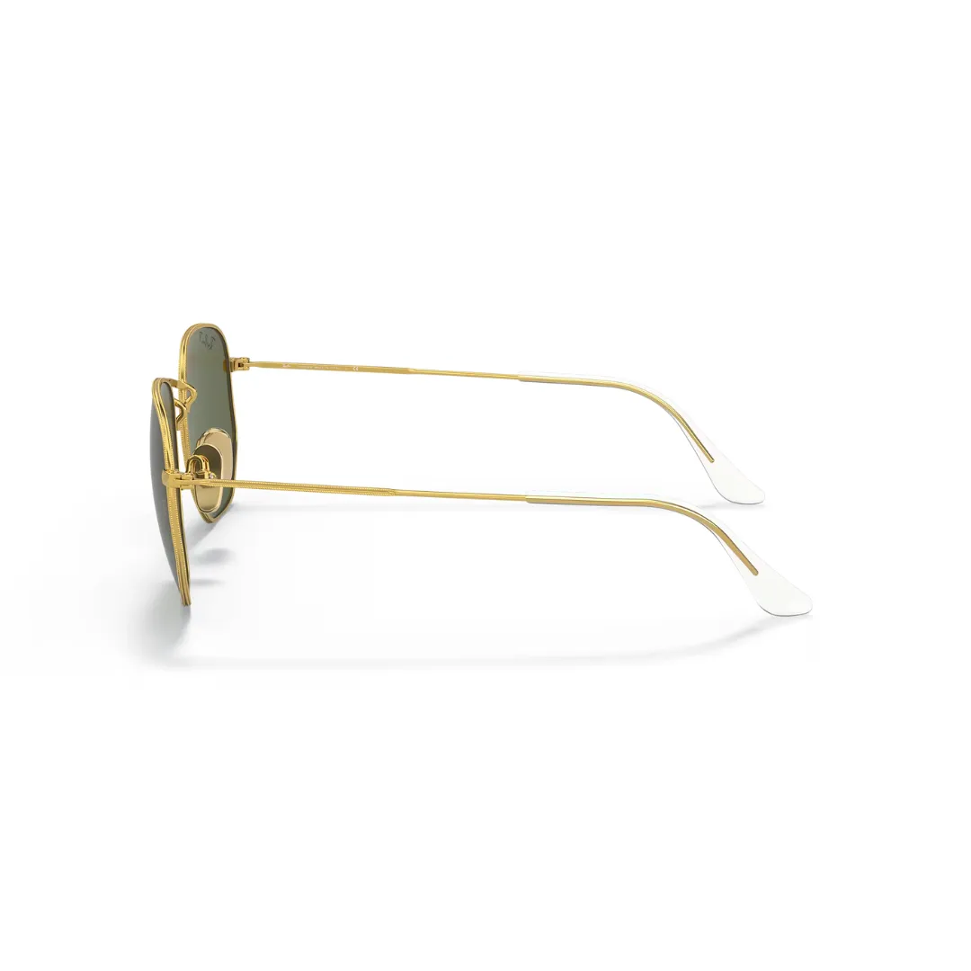 Ray Ban Hexigonal Sunglasses- Legend Gold, Polar Green