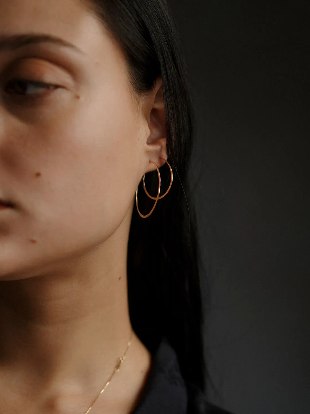 round hoops 1.25"- ROSE GOLD