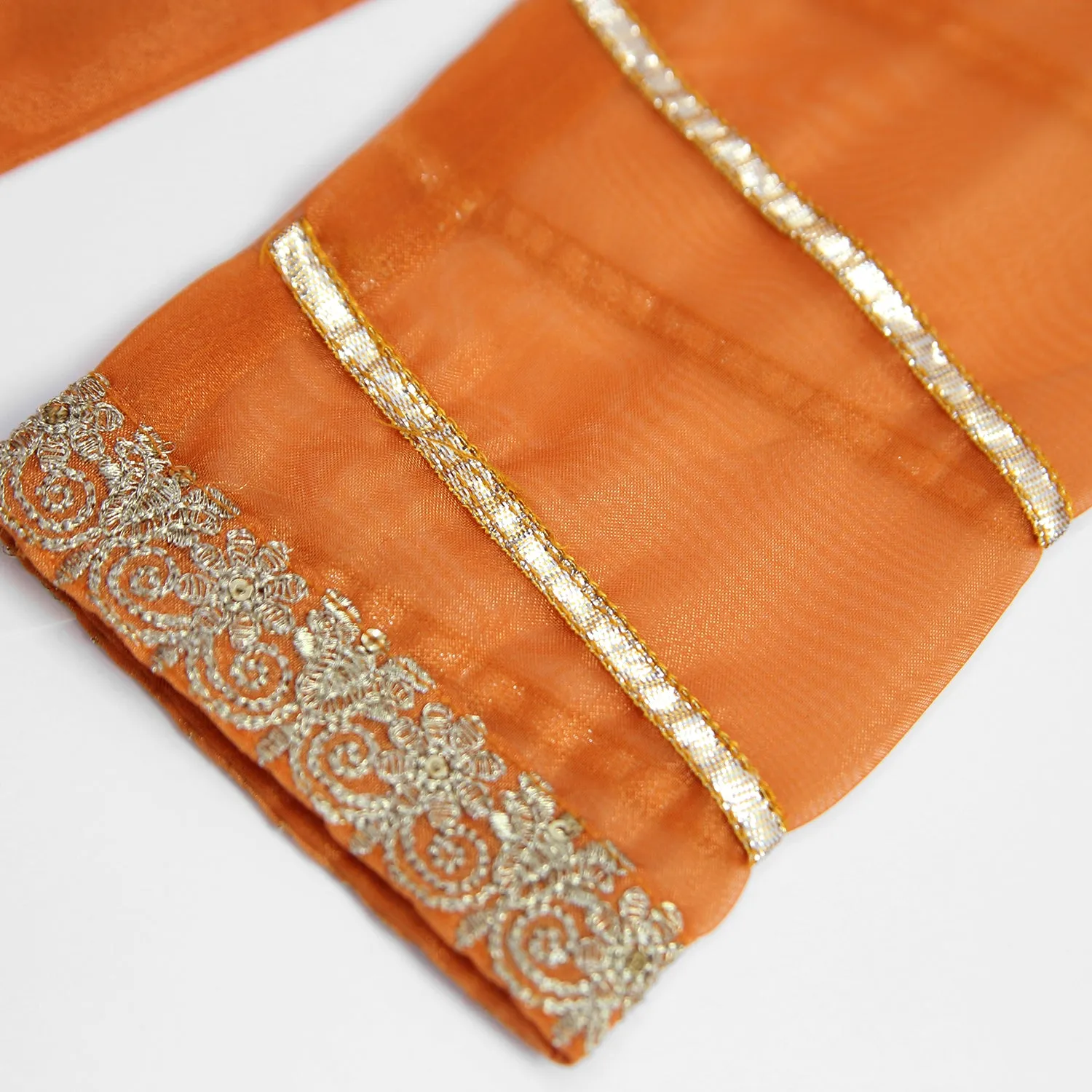 RUST GREEN ANGRAKHA GARARA SUIT SET WITH TILLA & GOTTA WORK