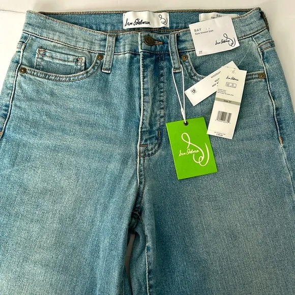 Sam Edelman Bay Flare Trouser Jean High Waist Light Wash Size 27 NWT