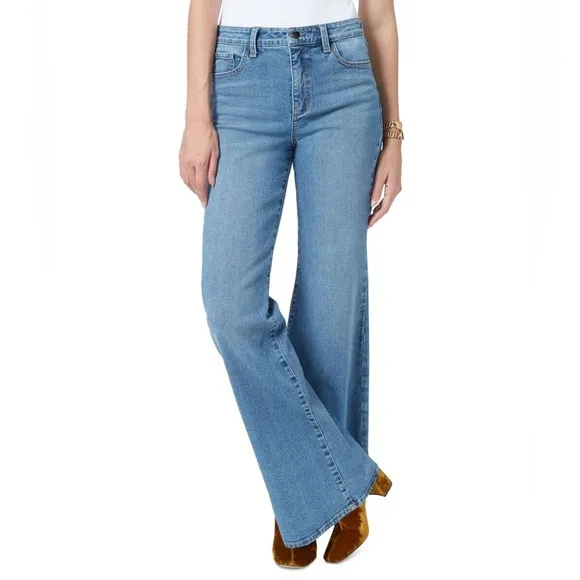Sam Edelman Bay Flare Trouser Jean High Waist Light Wash Size 27 NWT