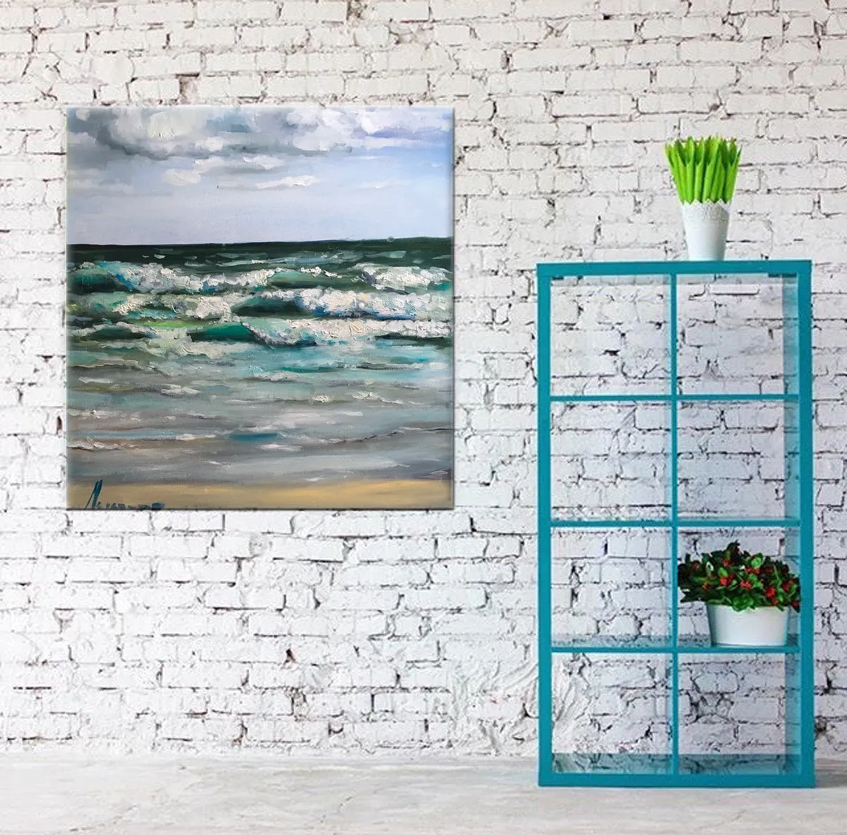Seascape Artwork Canvas Prints “Windy Day” Canvas Wall Art